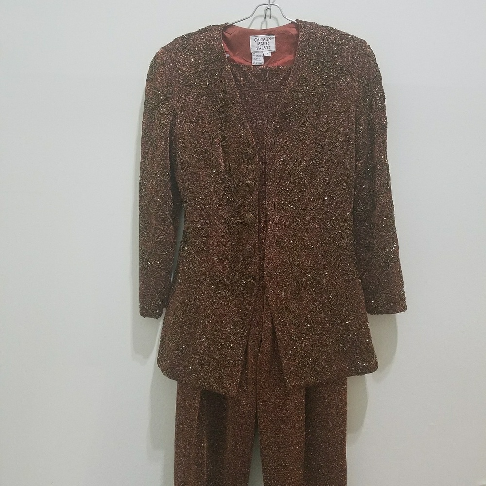 Vintage Embroidered Pantsuit